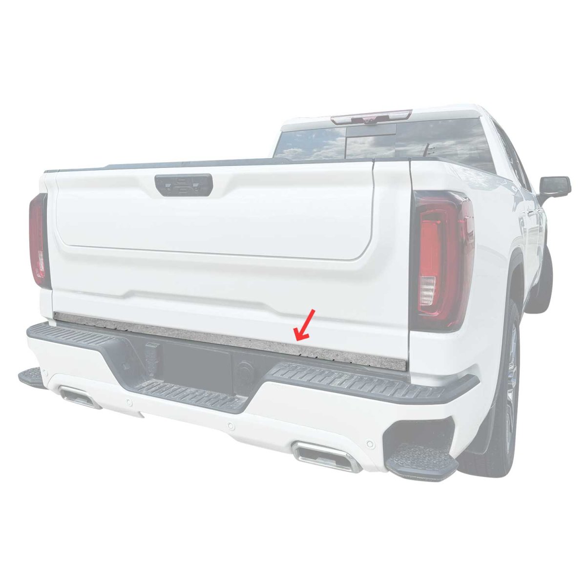 Ford F-150 Tailgate Trim - Omac - S.Steel - Gloss Silver - 2015
